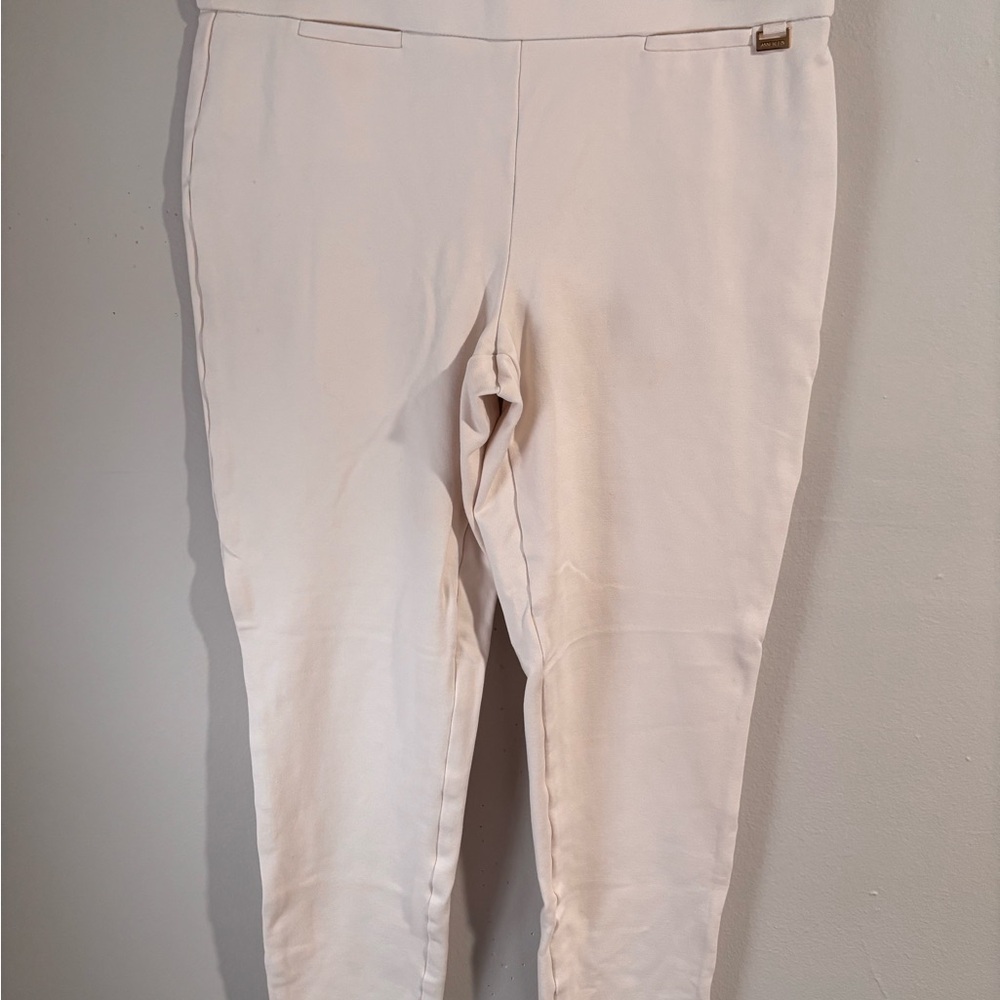 Anne Klein Soft Cream Ponte Ankle Pants
